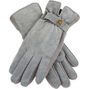 Dents Laura Strap Detail Suede Gloves  - Charcoal