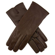 Dents Rossie Touchscreen Cashmere Lined Gloves - Mocca Brown/Saffron Orange