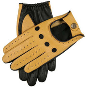 Dents Silverstone Touchscreen Leather Driving Gloves - Cork Yellow/Black