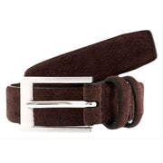 Dents Suede Belt - Dark Brown