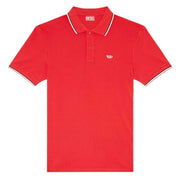 Diesel Smith D Logo Polo Shirt - Red/White