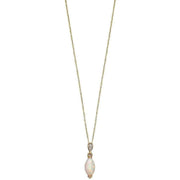 Elements Gold Diamond and Opal Pendant - Yellow Gold