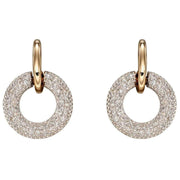 Elements Gold Donut Diamond Earrings - Gold/Clear