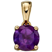 Elements Gold February Birthstone Pendant - Purple/Gold