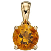Elements Gold November Birthstone Pendant - Orange/Gold