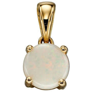 Elements Gold October Birthstone Pendant - White/Gold