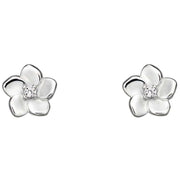 Elements Silver Cherry Blossom Earrings - Silver