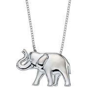 Elements Silver Elephant Pendant - Silver