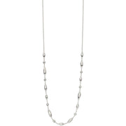 Elements Silver Flower Bud Station Necklace - Silver