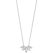 Elements Silver Marquise Necklace - Silver