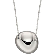 Elements Silver Organic Pebble Necklace - Silver