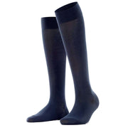 Falke Cotton Touch Knee High Socks - Dark Navy