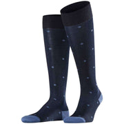 Falke Dot Knee-High Socks - Dark Navy/Light Blue