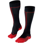 Falke Energizing Knee High Health Socks - Black/Red