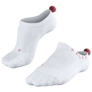 Falke Golfing 2 Pompom No Show Socks - White/Red