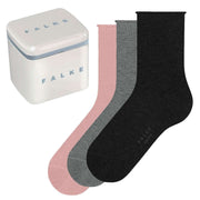 Falke Happy Box 3 Pack Socks - Black/Grey/Pink