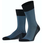 Falke Oxford Stripe Socks - Anthracite Melange