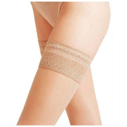 Falke Seidenglatt 15 Den Stay Up Transparent Stockings - Powder Beige