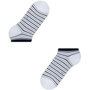 Falke Stripe Shimmer Sneaker Socks - White