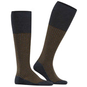 Falke Uptown Tie Knee High Socks - Anthracite Grey
