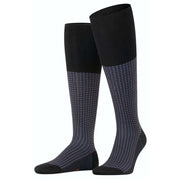 Falke Uptown Tie Knee High Socks - Black