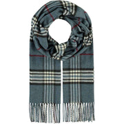 Fraas Checked Scarf - Ice Blue