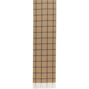 Fraas Recycled Modern Rupert Check Scarf - Camel Beige