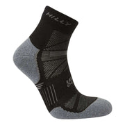 Hilly Supreme Anklet Socks - Black/Grey Marl