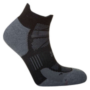 Hilly Supreme Socklet Med Socks - Black/Grey Marl