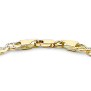 KJ Beckett Diamond Cut Double Curb Bracelet - Gold/Silver