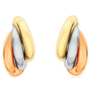 KJ Beckett Russian Style Stud Earrings - Gold/Silver/Rose Gold