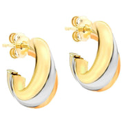 KJ Beckett Russian Style Stud Earrings - Gold/Silver/Rose Gold