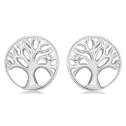 KJ Beckett Tree of Life Stud Earrings - Silver
