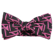 Knightsbridge Neckwear Bow Tie and Cummerbund Set - Black/Pink