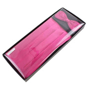 Knightsbridge Neckwear Bow Tie and Cummerbund Set - Pink