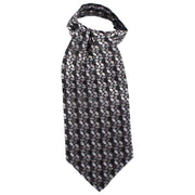 Knightsbridge Neckwear Circles Silk Cravat - Black/Grey