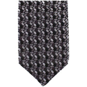 Knightsbridge Neckwear Circles Silk Cravat - Black/Grey