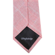 Knightsbridge Neckwear Cotton Tie and Pocket Square Set - Salmon Pink