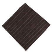 Knightsbridge Neckwear Diagonal Stripe Tie and Pocket Square Set - Brown/White