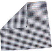 Knightsbridge Neckwear Gingham Checked Cotton Pocket Square - Black/White