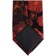 Knightsbridge Neckwear Kensington Floral Silk Tie - Black/Red
