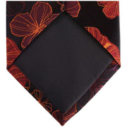Knightsbridge Neckwear Kensington Floral Silk Tie - Black/Red