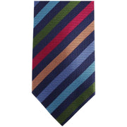 Knightsbridge Neckwear Kensington Striped Silk Tie - Multi-colour