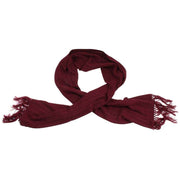 Knightsbridge Neckwear Knitted Wool Scarf - Burgundy