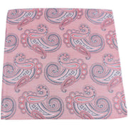 Knightsbridge Neckwear Large Paisley Silk Pocket Square - Pink/Lilac