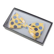 Knightsbridge Neckwear Multi Spot Silk Bow Tie - Yellow/Blue/White