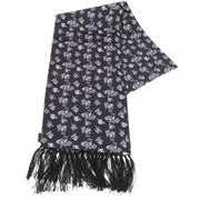Knightsbridge Neckwear Paisley Silk Scarf - Black/Blue