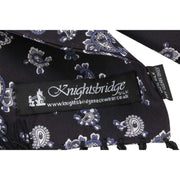 Knightsbridge Neckwear Paisley Silk Scarf - Black/Blue