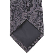 Knightsbridge Neckwear Paisley Silk Tie - Grey