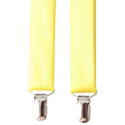Knightsbridge Neckwear Plain Clip Braces - Yellow
